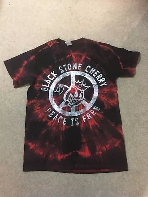 Buy Black Stone Cherry Peace Is Free Tye Dye T Shirt Heavy Metal Medium • 15£