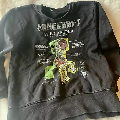 Buy Jinx Minecraft The Creeper Anatomy Long Sleeve Jumper Blue Boy's 9-10 Years • 6.99£