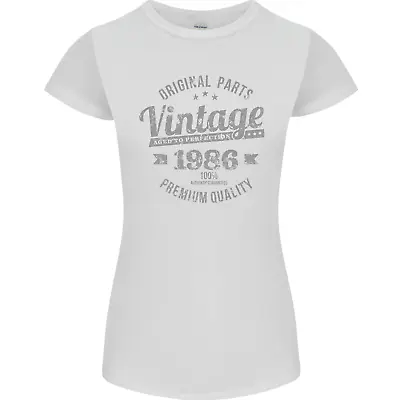 Buy Vintage Year 38th Birthday 1986 Womens Petite Cut T-Shirt • 9.49£