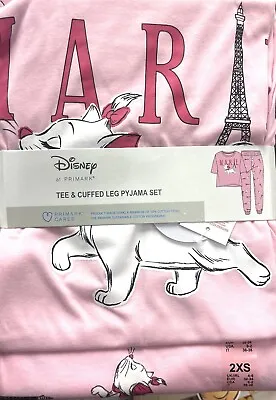 Buy Disney Marie Cat Aristocats Cuffed-Legged Pyjama Set UK Size 4-20 2XS-XL • 22.99£