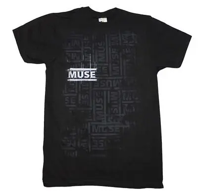 Buy Officially Licensed Muse Repeat Logo Mens Black T Shirt Muse Classic Tee • 17.95£