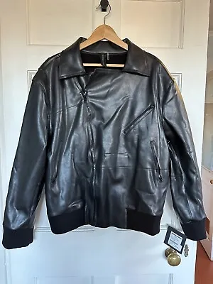 Buy *New* Rrp £322 Norma Kamali Oversized Moto Women’s Jacket Faux Leather In Black • 185£