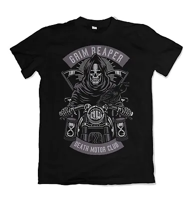 Buy Grim Reaper Motorcycle T Shirt Garage Mechanic Biker S-3XL  • 12.99£