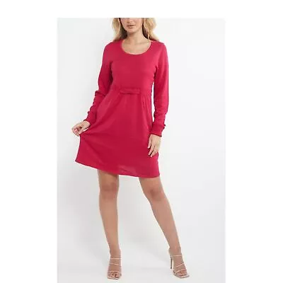 Buy Womens Ladies Red Winter Mini Knit Short Stretchy Yessica Dress Plus Size 10-20 • 14£