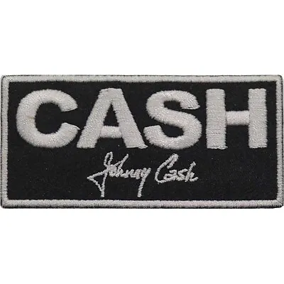 Buy JOHNNY CASH Iron-On Standard Patch: BLOCK Signature Official Licenced Merch Gift • 4.30£
