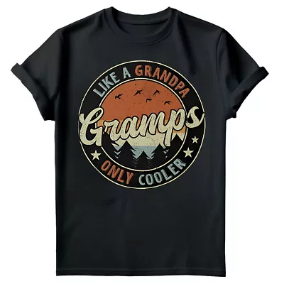 Buy Gramps Like A Grandpa Only Cooler Fathers Day Funny Retro Mens T-Shirts Top #FD • 9.99£