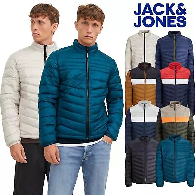 Buy Jack & Jones Mens Lightweight Puffer Jacket High Neck Zip Up Jacket For Men • 29.99£