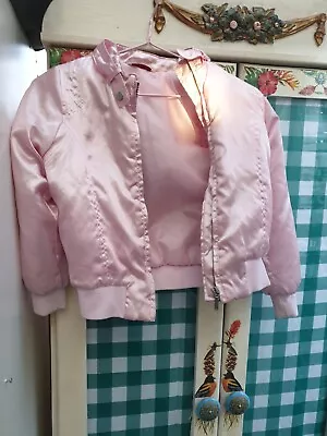 Buy Bomber Pink Jacket Varsity 5-6-7age Vgc Girls • 6£