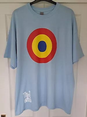 Buy The Who Band T Shirt Logo Spellout Light Blue Heavy Cotton Size 2XL (P2P 26 ) • 5£