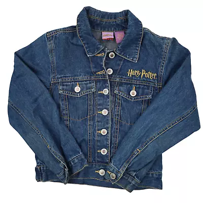 Buy Vintage Y2k Harry Potter Youth Small Hedwing Denim Jacket Blue • 31.46£