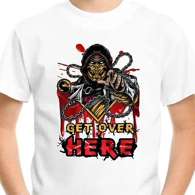 Buy Mortal Kombat T-Shirt Gift Birthday Gamer Top Gaming Adults Kids Get Over Here • 10.99£
