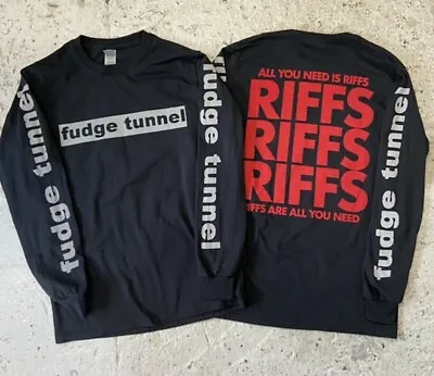 Buy Fudge Tunnel Long-Sleeved Black Shirt S/M/L/XL/XXL RIFFS RIFFS RIFFS NEW!  • 24.99£