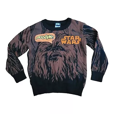 Buy STAR WARS Chewbacca Graphic Knit Pullover Ugly Christmas Sweater Boys SZ XS • 12.59£