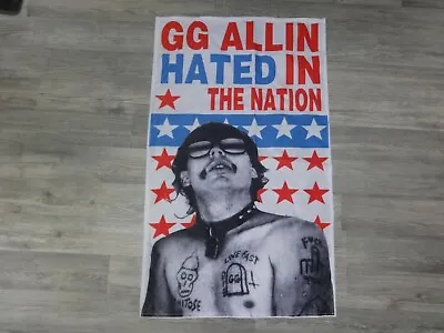 Buy GG Allin Flag Flagge Poster Meat Shits Death Punk Grind Metal Anal Cunt Hate 77 • 25.69£