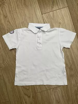 Buy Next Boys 4-5 Years White Polo Style T-shirt Good Used Condition • 1.50£