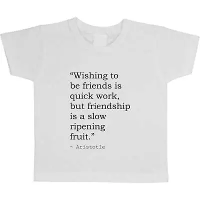 Buy Friendship Aristotle Quote Children's / Kid's Cotton T-Shirts (TS014781) • 5.99£