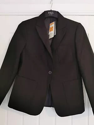 Buy M&S School Girls Black SLIM Fit Blazer, Black, 9-16 Years • 16.99£