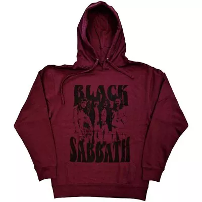 Buy Black Sabbath 'Band And Logo' Red Pullover Hoodie - NEW OFFICIAL • 29.99£