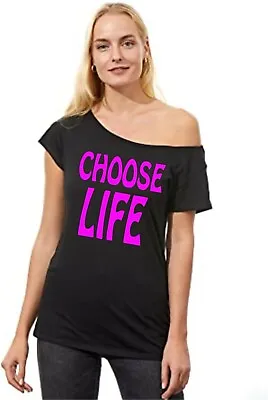 Buy Choose Life Black T  Fancy Dress Party Retro UK Made & Sizes XS TO 5X  • 10.99£