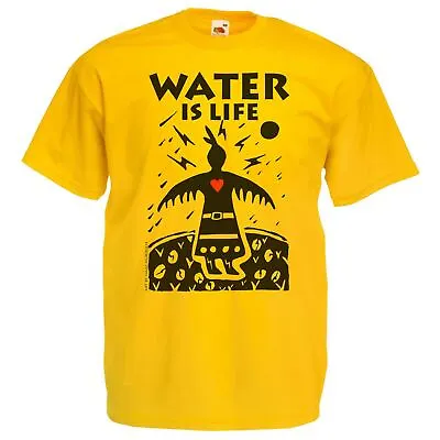 Buy The Desolate North Yellow Water Is Life T-Shirt - PNR Water Protectors DAPL • 14.95£