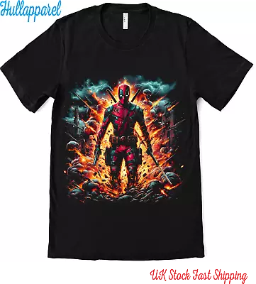 Buy Deadpool T-shirt Mens Black Short Sleeve Unisex T-shirt Tee Top SH09 • 13.49£