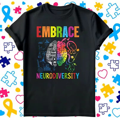 Buy Autism Awareness Day Embrace Neurodiversity Spectrum Disorder T-Shirt #AD • 9.99£