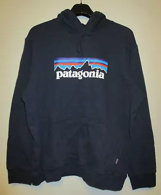 Buy Patagonia P6 Uprisal Hoodie Mens Large Blue Graphic Spell Out Logo 39622 • 44.95£