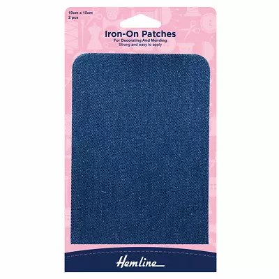 Buy Hemline Cotton Iron On Patches For Decorating Mending Repair : All Colours • 3.49£