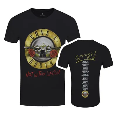 Buy Guns N Roses T-Shirt Not In This Lifetime Tour GNR Rock Band Black Official • 15.95£