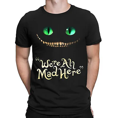 Buy We're All Mad Here Cat Cheshire Kitten Music Lovers Mens T-Shirts Tee Top #GVE6 • 9.99£