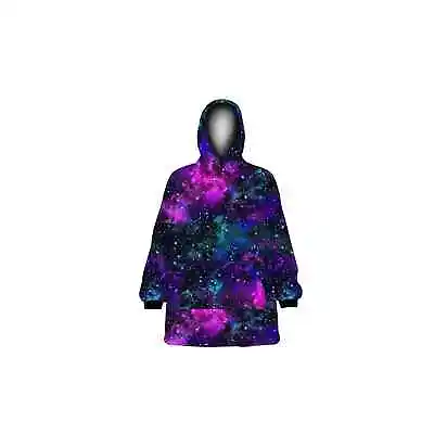 Buy Unisex Planets Cosmic Galaxy Cosmos Stars Print Fleece Oversized Blanket Hoodie • 33.43£