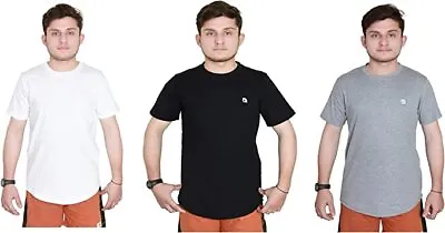 Buy 3Pk Men T Shirt Crew Neck T-Shirt For Men Tops Shirt Tee Shirt Short Sleeve UK • 7.99£