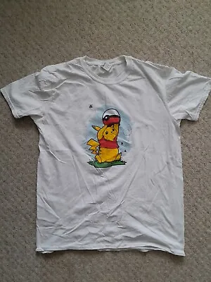 Buy White Large Pokémon/Winnie The Pooh T Shirt • 7£