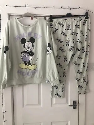 Buy George Disney Ladies Mickey Mouse PJ Set Size 20-22 • 3.99£