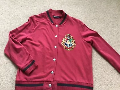 Buy Womens Harry Potter Hogwarts Varsity Jacket . Red Burgundy Size 16 • 14.50£