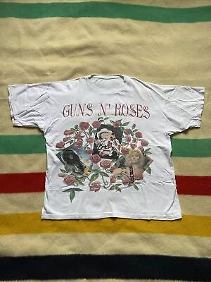 Buy Vintage RARE 1993 Guns ‘n’ Roses Skin And Bone World Tour Tshirt, Brockum, L/XL • 90£