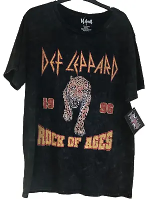 Buy DEF LEPPARD - ROCK THE AGES Distressed T-shirt Printed On Both Sides - From USA! • 24.99£
