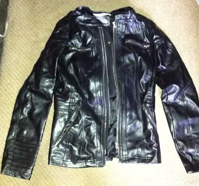 Buy Hooded Women Ladies Leather Jacket M • 15£