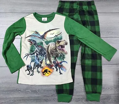 Buy Boys Small 6-7 Jurassic Park Jurassic World Dinosaur Pajamas Shirt Pant PJ Gift • 11.65£