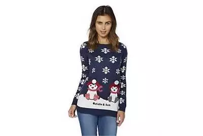 Buy Womans Christmas Jumper Ladies-Brave Soul-Xmas-Snow-New-Size 10-clothes-top • 10.99£
