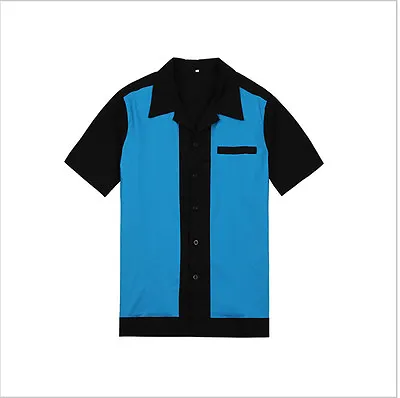 Buy Mens Rockabilly Bowling Shirts 50s 60s Style Punk Metal Party Clubwear Clothing • 16.79£