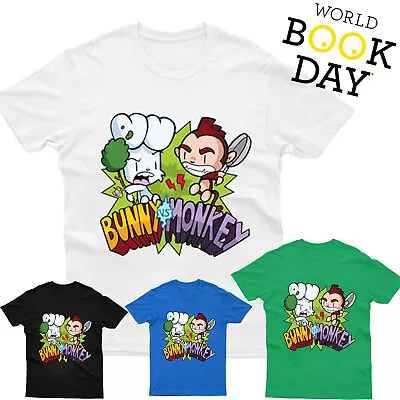 Buy Bunny Vs Monkey Mens Kids T Shirt Book Day Funny Book Story Children School Tee • 12.99£
