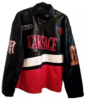 Buy Reason Clothing Scarface Faux Leather Look Jacket Men's XL 24  P-P NEW Other • 49.99£