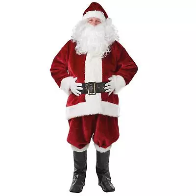 Buy Adults Red Santa Claus Jacket Belt Trouser Festive Christmas Realistic Costume • 120.55£