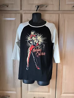 Buy DC Comics Originals Harley Quinn 3/4 Sleeve Shirt Size M Large Print Officially • 10.99£