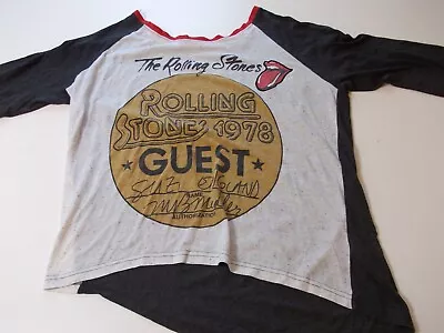 Buy Rolling Stones 1978  Ladies T Shirt Size 14 3/4 Sleeves Grey Loungewear Casual • 3.95£