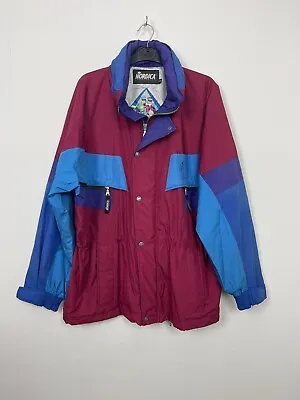 Buy Vintage Colourful Nordica Retro Ski Snow Winter Casual Bold Coat Jacket Mens 48 • 26.99£