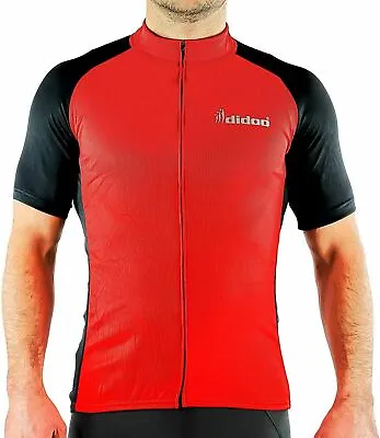 Buy DIDOO Mens Cycling Jersey Full Zipper Short Sleeve Summer Breathable T-Shirt • 11.45£