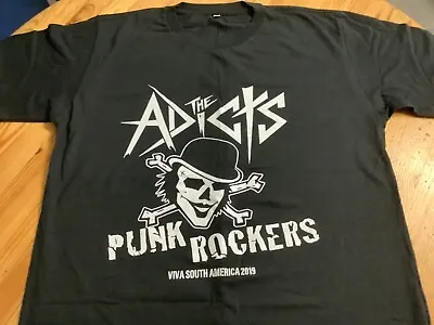 Buy THE ADICTS South American Tour 2019 T Shirt Size Medium Punk Rock Brazil Mexico • 19.99£