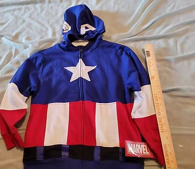 Buy Rare  Marvel Avengers Unisex Kids Full-Zip Hoodie Sweatshirt Size Med. Nwt • 15.78£